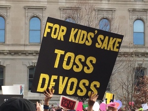 Sign at the Indiana Statehouse rally